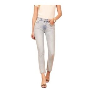 Reformation Julia Crop High Cigarette Jean / Powell Wash